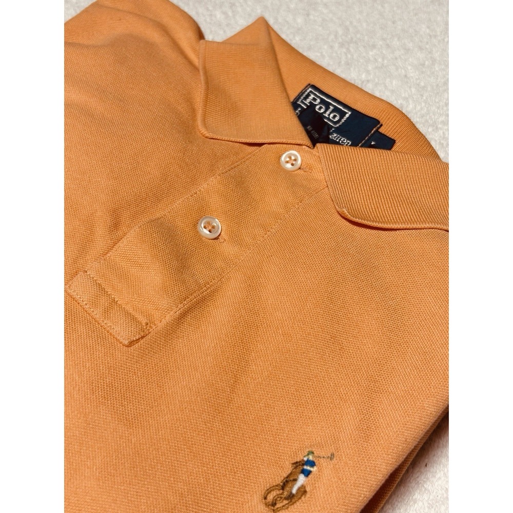 Polo‎ Ralph Lauren Men's Orange Sherbet Short Sleeve Polo Pima Cotton Size L